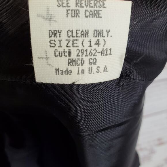 Laundry by Shelli Segal Black Fairy Goth Dress 14 Velvet Top Rayon Pleated Skirt - Picture 9 of 14